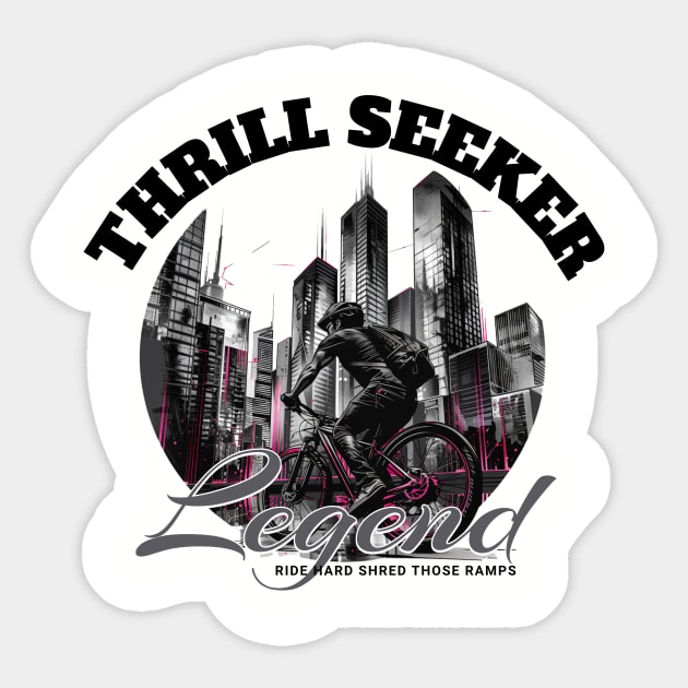 Thrill Seeker, Legend of Suburbs Sticker by Vinokurio